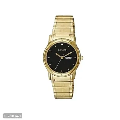 Stylish Golden Analog Watch For Men-thumb0