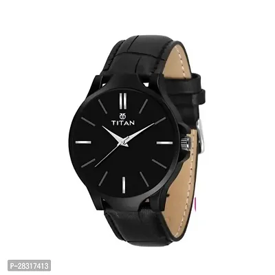 Stylish Black Analog Watch For Men-thumb0