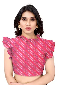 BANSARI FASHION Women's Georgette Saree with Un-stitched Blouse Piece [Pink]-thumb4