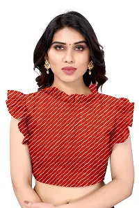 BANSARI FASHION Women's Georgette Saree with Unstitched Blouse Piece [Red.]-thumb4