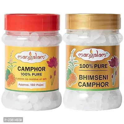 Camphor Tablet 100G + Bhimseni Camphor 100G - Pack Of 2