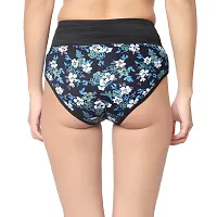 Barasti Womens High Coverage Super Combed Cotton Floral Elastane Stretch Hipster with Exposed Waistband and StayFresh Treatment (Pack Of 1) (Flora_Navy Blue)-thumb4