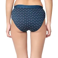 Barasti Women's Comfortable Printed Cotton Hipster Panties (Pack of 1) (POLO_Blue)-thumb2
