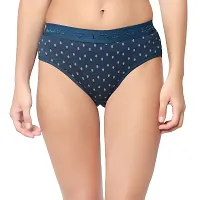 Barasti Women's Comfortable Printed Cotton Hipster Panties (Pack of 1) (POLO_Blue)-thumb1