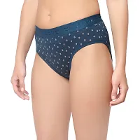 Barasti Women's Comfortable Printed Cotton Hipster Panties (Pack of 1) (POLO_Blue) 2076-thumb1