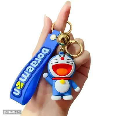 Cute 3D Figure Silicone Wristlet Cartoon Character Keychain  Pack of 1