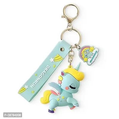 Cute 3D Figure Silicone Wristlet Cartoon Character Keychain  Pack of 1-thumb0