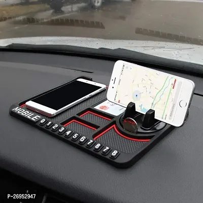 Car Accessories Anti-Slip Car Dashboard Mat And Mobile Phone Holder Mount - Universal Non Slip Sticky Rubber Pad For Smartphone, Gps Navigation, God Idols, Toys, Coins-thumb0