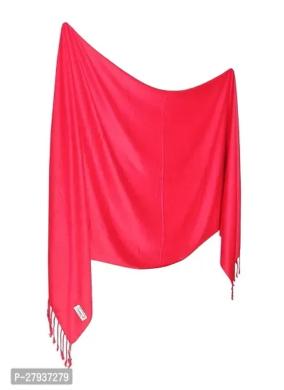 Elite Red Satin Solid Stole Scarf For Women and Girls-thumb0