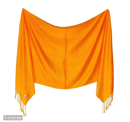 Elite Yellow Satin Solid Stole Scarf For Women and Girls-thumb3