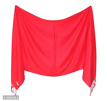 Elite Red Satin Solid Stole Scarf For Women and Girls-thumb3