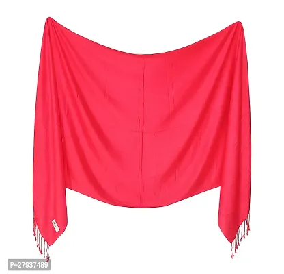 Elite Red Satin Solid Stole Scarf For Women and Girls-thumb3