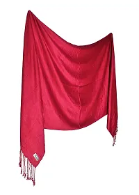 Elite Maroon Satin Solid Stole Scarf For Women and Girls-thumb1