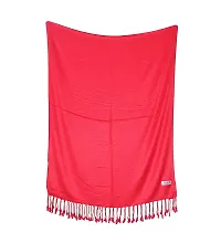 Elite Red Satin Solid Stole Scarf For Women and Girls-thumb1