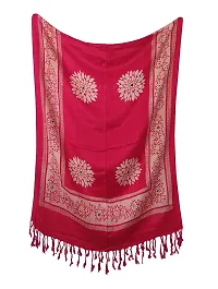 VASTRAM Soft Satin Fabric Stoles, Fit for Trendy and Stylish Look. Size Length 175 cm Width 70 cm (PINK)-thumb2
