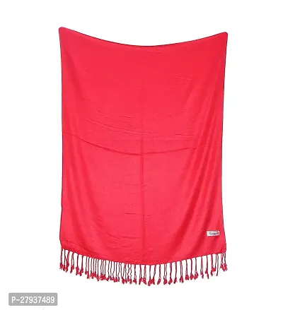 Elite Red Satin Solid Stole Scarf For Women and Girls