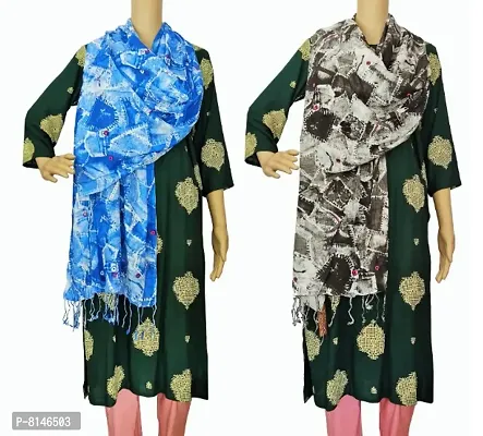 Classic Cotton Printed Stoles for Womens Combo