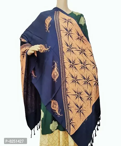 Fancy Satin Stole For Women  Girls Size- 175 x 75 cm, Design depends on stock availability