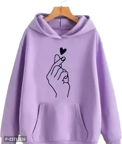 Women Full Sleeve Graphic Print Hooded Sweatshirt