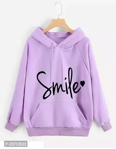 trendy women purple hoodie casual Full sleeve solid hoodie For Womens girls