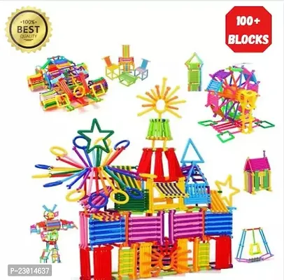 Building Blocks For Kids Stick Block Games For Kids Learning Toys For Kids 100 Pcs Multicolor-thumb0