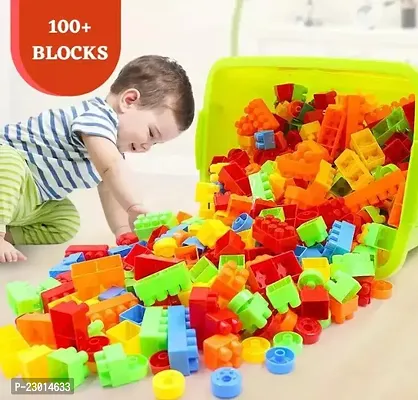 Block For Kids Puzzle Diy Toys For Children Educational And Learning Puzzle Toy For Kids Girls And Boys 100Blocks With Multicolor Trendy Toy Modern Block Toys Block Toys Toys Under 200