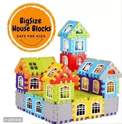 Blocks For Kids Large Home Construction Building Block Bulding Sets Windows Happy Home Brick For Children Kids Toys Plastic Learning Educational Brain Development Puzzle Game Khilone