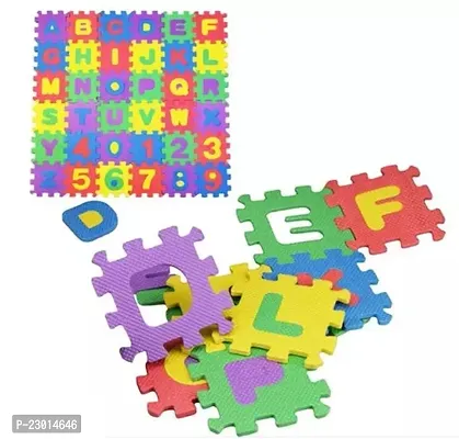 Interlocking Educational Learning Alphabet And Number Mats For Children Baby Games Foam 3Year Age Above Boys And Girls Activity Toys 3D Soft Pre School Games And Toys Mind Devlop Building Block Home House Indoor Play-thumb0