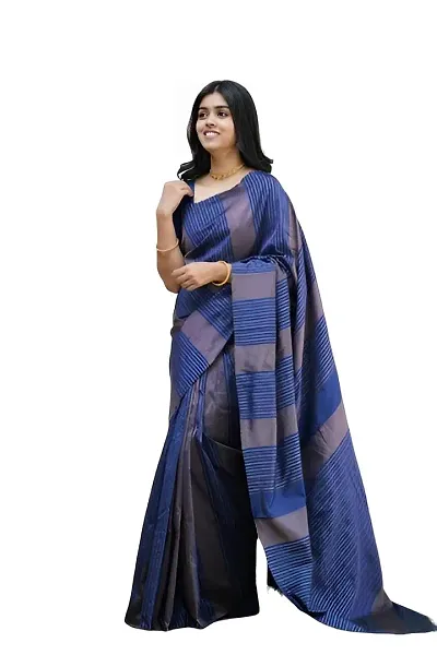 SATIKA VASTRAM Women's Kanjivaram Trendy Soft Litchi Silk Saree Designed With Unstitched Blouse Piece Unstitched Blouse Peice_Saree Length 5.5 Meters and Blouse Length 0.80 Meters