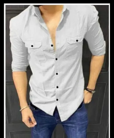 Trendy Elegant Double Pocket Shirts For Men