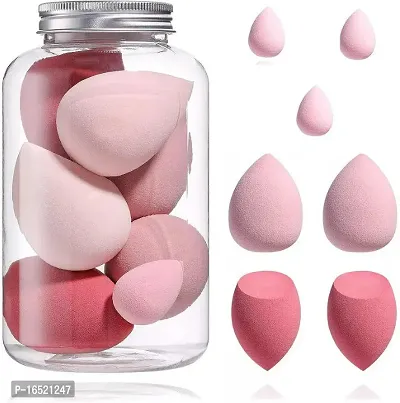 Elastic Soft 7in1 Makeup Perfecting Sponge Puff Beauty Blender with Plastic Jar pack of 1-thumb0