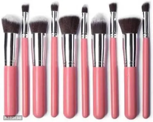 Proffessional Beauty10 Pcs Pink  Makeup brushes