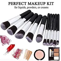 PROFFESSIONAL BEAUTY TYA 6155 MAKEUP KIT  +10 PCS BLACK  MAKEUP  BRUSH  WITH PUFF PACKET MIX COLOR-thumb2