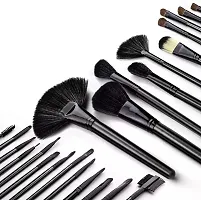 Bingeable Powder Puff With Sunisa Beauty Air Cushion Mushroom Creamy Liquid BB  CC Foundation For All Skin types  Set of 24 PROFESSIONAL Makeup Brushes Setwith Leather Bag (BLACK)  (4 Items in the s-thumb1