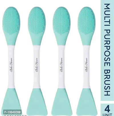 Wash Face Brush and Face Mask Spatula SiliconE Makeup Skincare Cream Spatula Masker Cosmetic Mini Facial Beauty Spatula (Pack of 4)