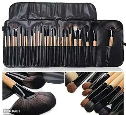 Professional beauty 24 pcs black makeup brushes set of 24-thumb0