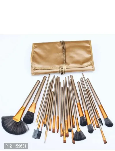 BEAUTY PROFESSIONAL Makeup Brush Set - 24Pcs Brushes For Eyeshadow, Powder, Foundation Blending Brush (Gold)