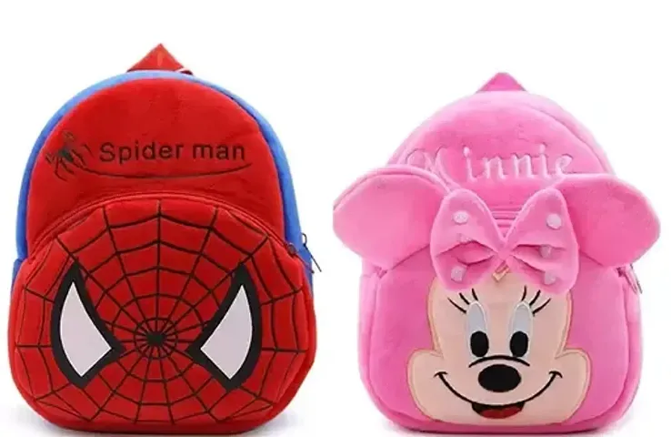 Minnie spider man Bag  High Quality School Bag Pack of 2