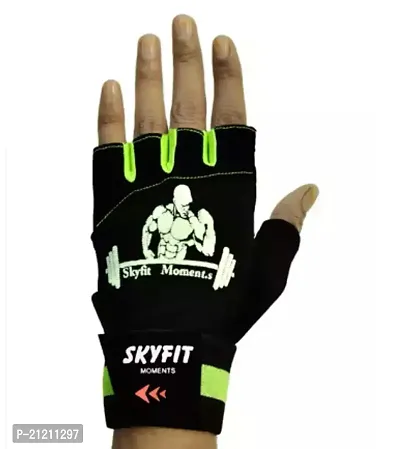 Stylish Fancy Nylon Workout Gloves With Wrist Support For Gym Workouts, Pull Ups, Cross Training, Weightlifting