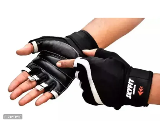 Stylish Fancy Nylon Workout Gloves With Wrist Support For Gym Workouts, Pull Ups, Cross Training, Weightlifting