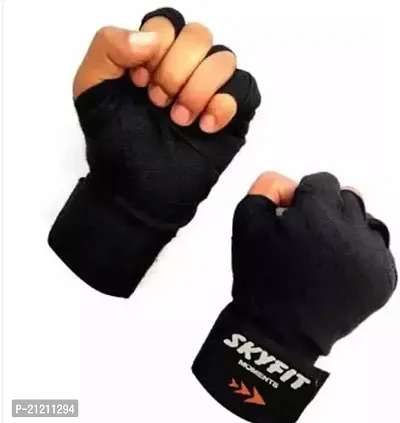 Stylish Fancy Nylon Workout Gloves With Wrist Support For Gym Workouts, Pull Ups, Cross Training, Weightlifting-thumb0