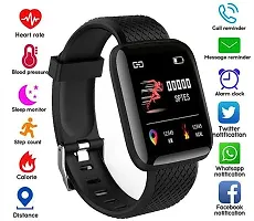 ID116 Bluetooth Smart Watch for Boys Android  iOS Devices Touchscreen Fitness Tracker for Men Women, Kids Activity with Step Counting Waterproof-thumb3