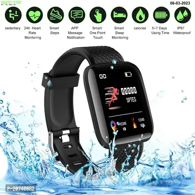 ID116 Bluetooth Smart Watch for Boys Android  iOS Devices Touchscreen Fitness Tracker for Men Women, Kids Activity with Step Counting Waterproof-thumb3