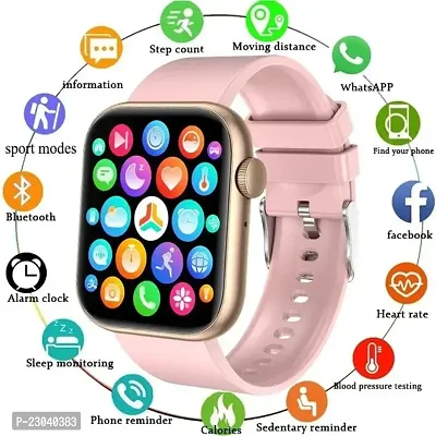 New /PINK SMART WATCH 2023 latest version /T500 Full Touch Screen Bluetooth Smartwatch with Body Temperature, Heart Rate  Oxygen Monitor Compatible with All 3G/4G/5G Android  iOS-thumb3
