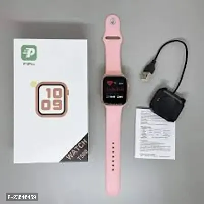 New PINK//SMART WATCH 2023 latest version /T500 Full Touch Screen Bluetooth Smartwatch with Body Temperature, Heart Rate  Oxygen Monitor Compatible with All 3G/4G/5G Android  iOS-thumb4