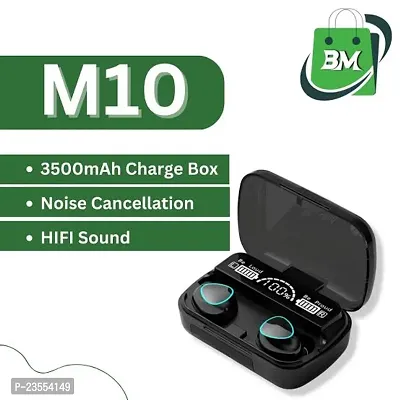 M10 TWS Bluetooth V5.1 /in-Ear Wireless Earbuds with Upto 3 Hours Playback Stereo Sports Waterproof Bluetooth Earphone