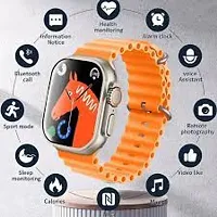 T800 SMART WATCH 2024 latest version Full Touch Screen Bluetooth Smartwatch with Body Temperature, Heart Rate  Oxygen Monitor Compatible with All 3G/4G/5G Android  iOS(orange)-thumb1