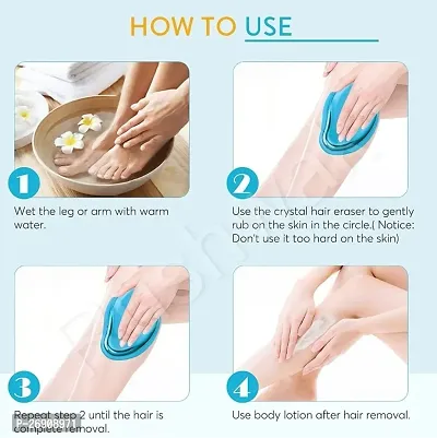 Crystal Hair ,Eraser for Women and Men, Magic Hair Eraser Crystal Hair Remover, Painless Exfoliation Hair Removal Tool for Arms Legs-thumb5