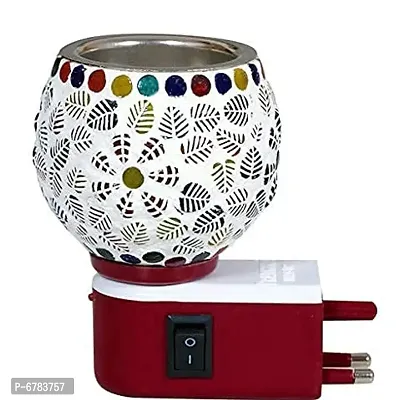 Show Shine Ceramic Kapoor Dani, Incense Burner, Aroma Oil Diffuser with Night Lamp With