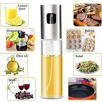 Oil Sprayer, Transparent Food-Grade Glass Oil Spray Portable Spray Bottle Vinegar Bottle Oil Dispenser for BBQ Making Salard Cooking Baking Roasting Grilling (100ML) (Assorted)-thumb1